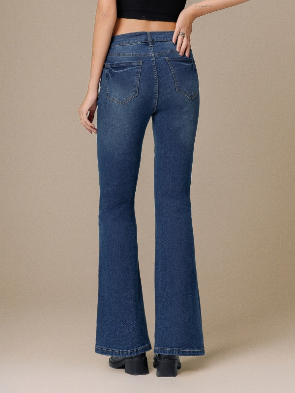 High Waisted Stretch Bootcut Flare Jeans