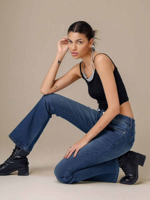 High Waisted Stretch Bootcut Flare Jeans