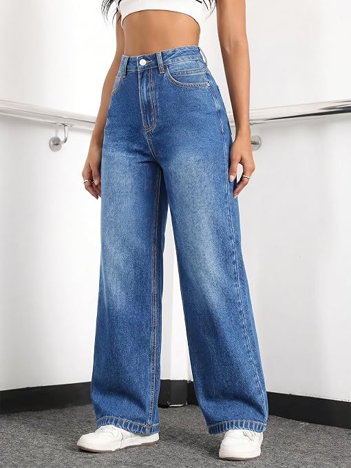 Women Wide Leg Denim Pants