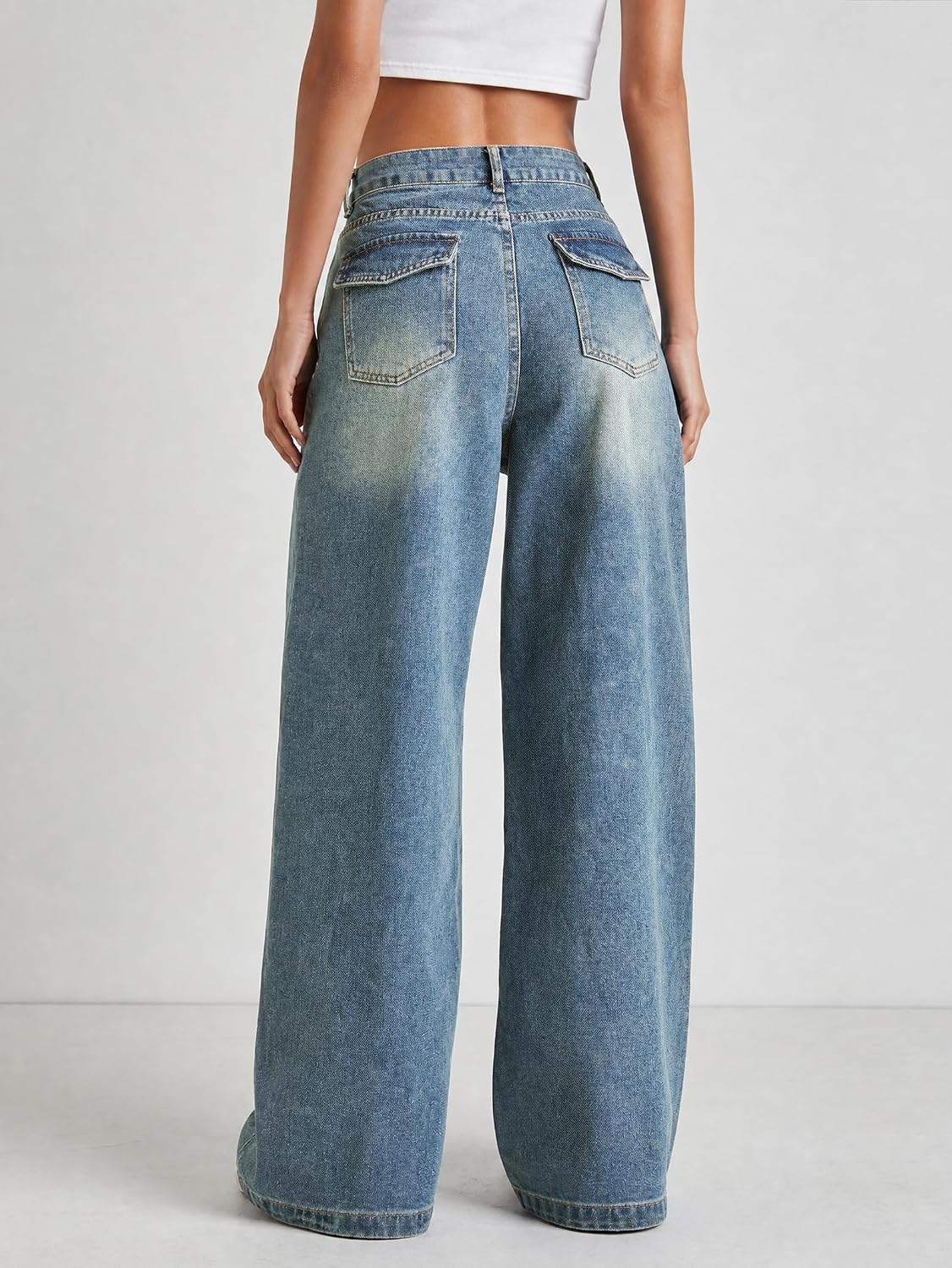 EMMIOL Baggy Jeans for Women High Waisted Womens Wide Leg Jeans Plus Size