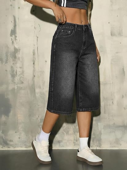 Women Mid Waisted Denim Shorts