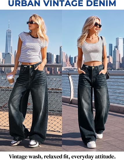 Dark Wash Vintage Baggy Jeans