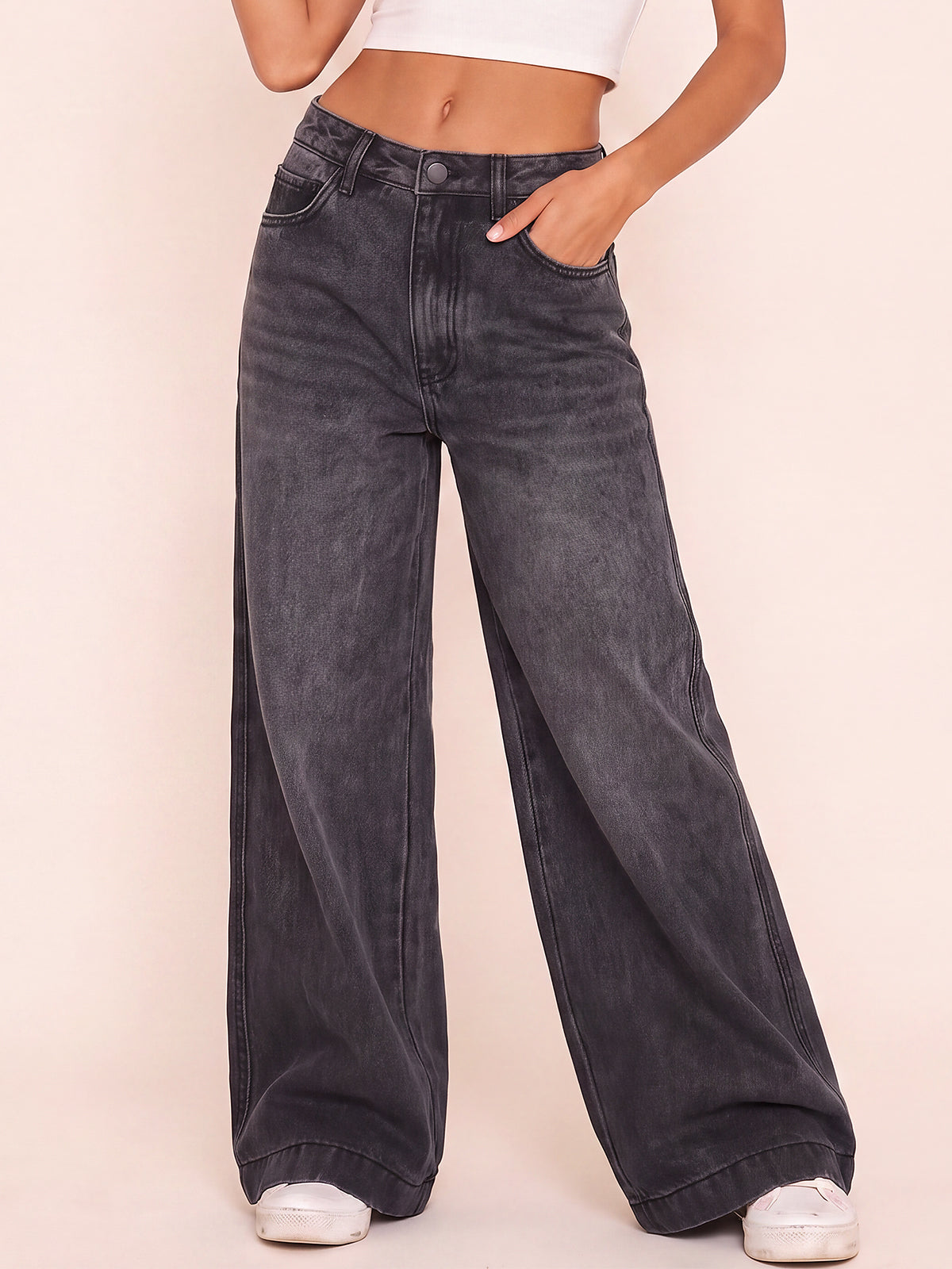 Comfort-Flex Wide Leg Jeans