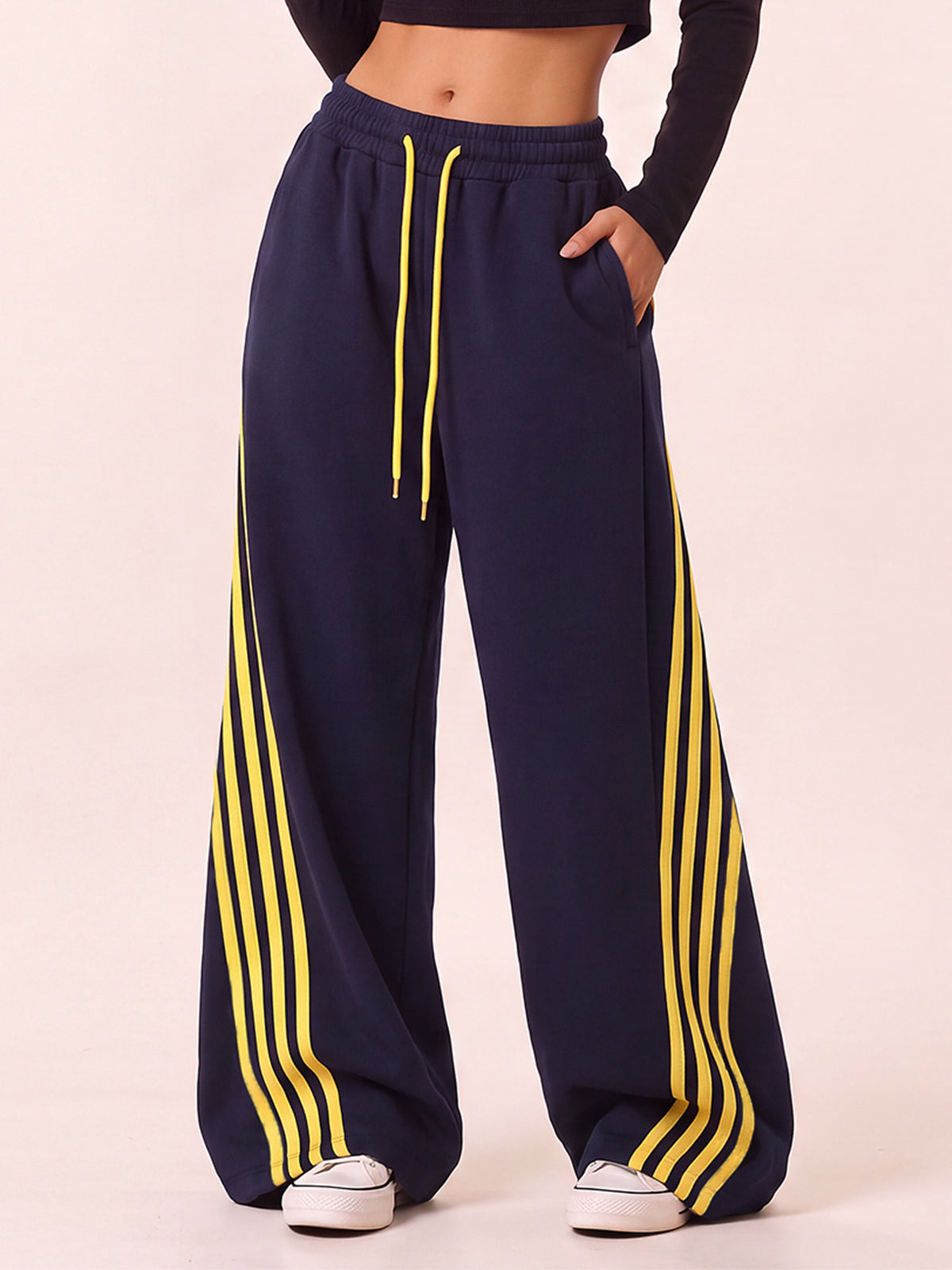 Womens Y2K Barrel Striped Sweatpants