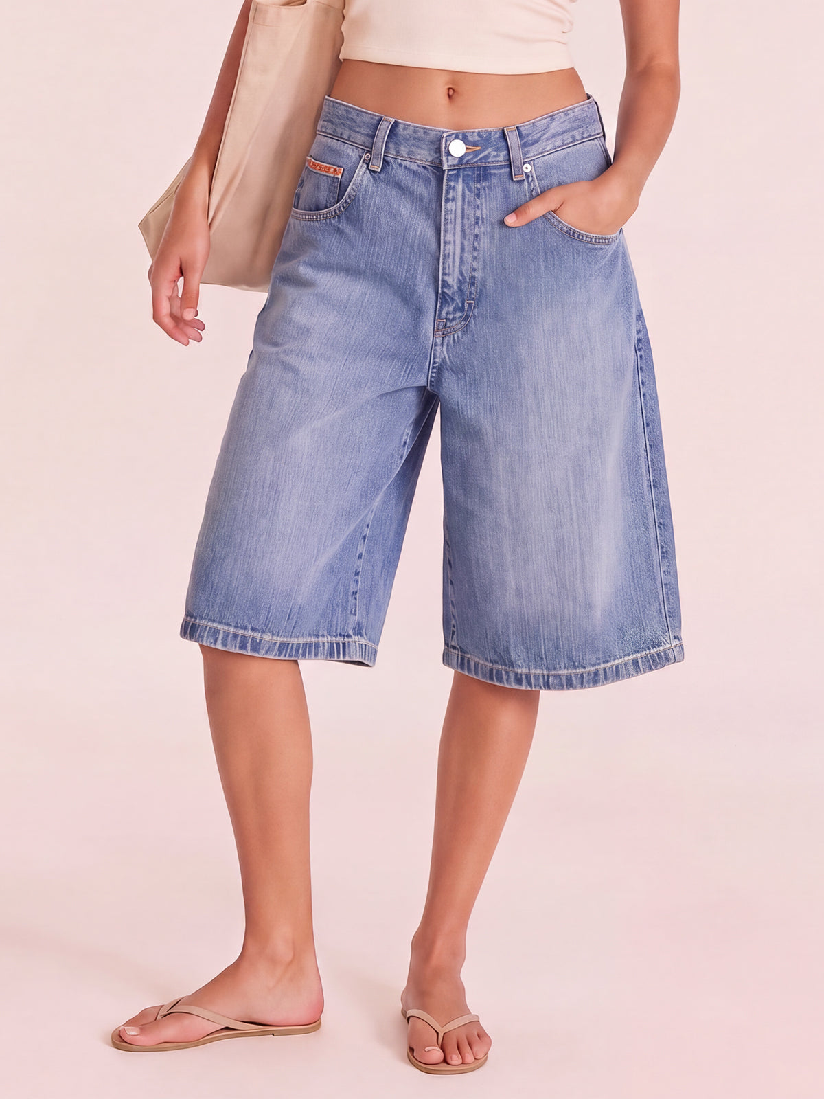 Wide Leg Streetwear Boyfriend Jean with Pockets