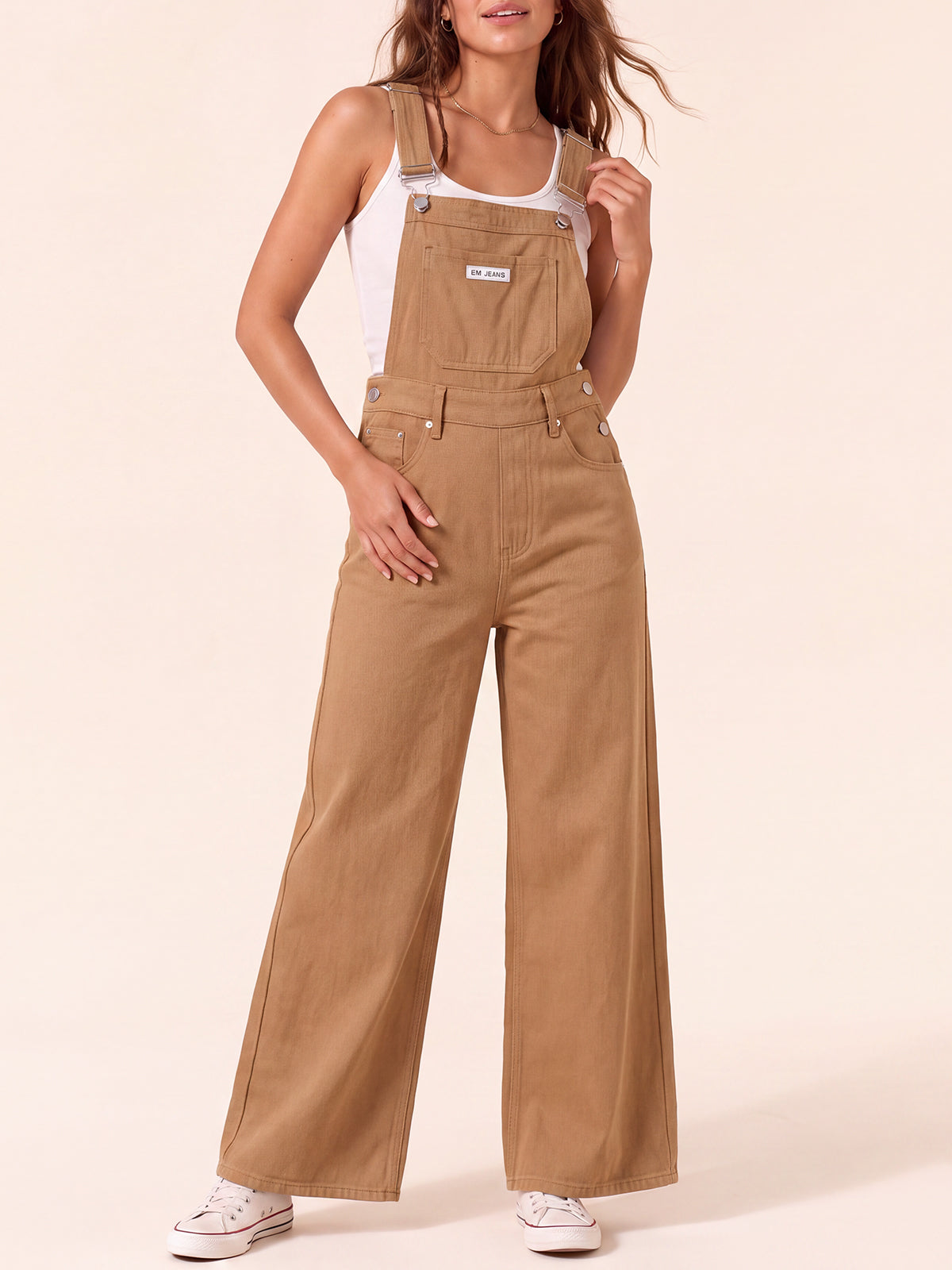 Baggy Wide Leg Denim Overalls