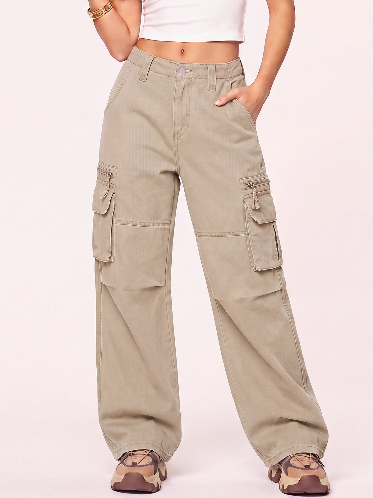 Washed Vintage Baggy Cargo Pants