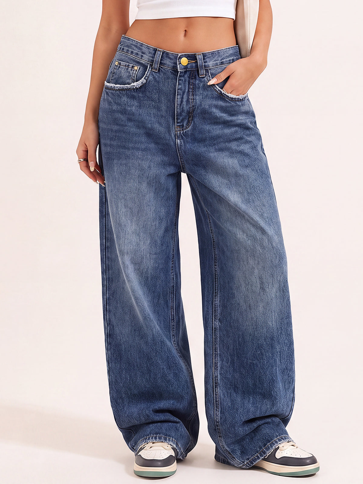 Dark Wash Vintage Baggy Jeans