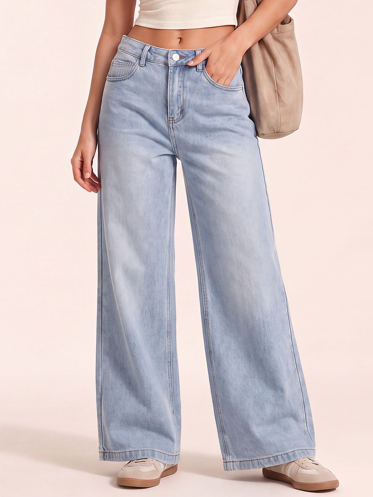 Women Wide Leg Denim Pants