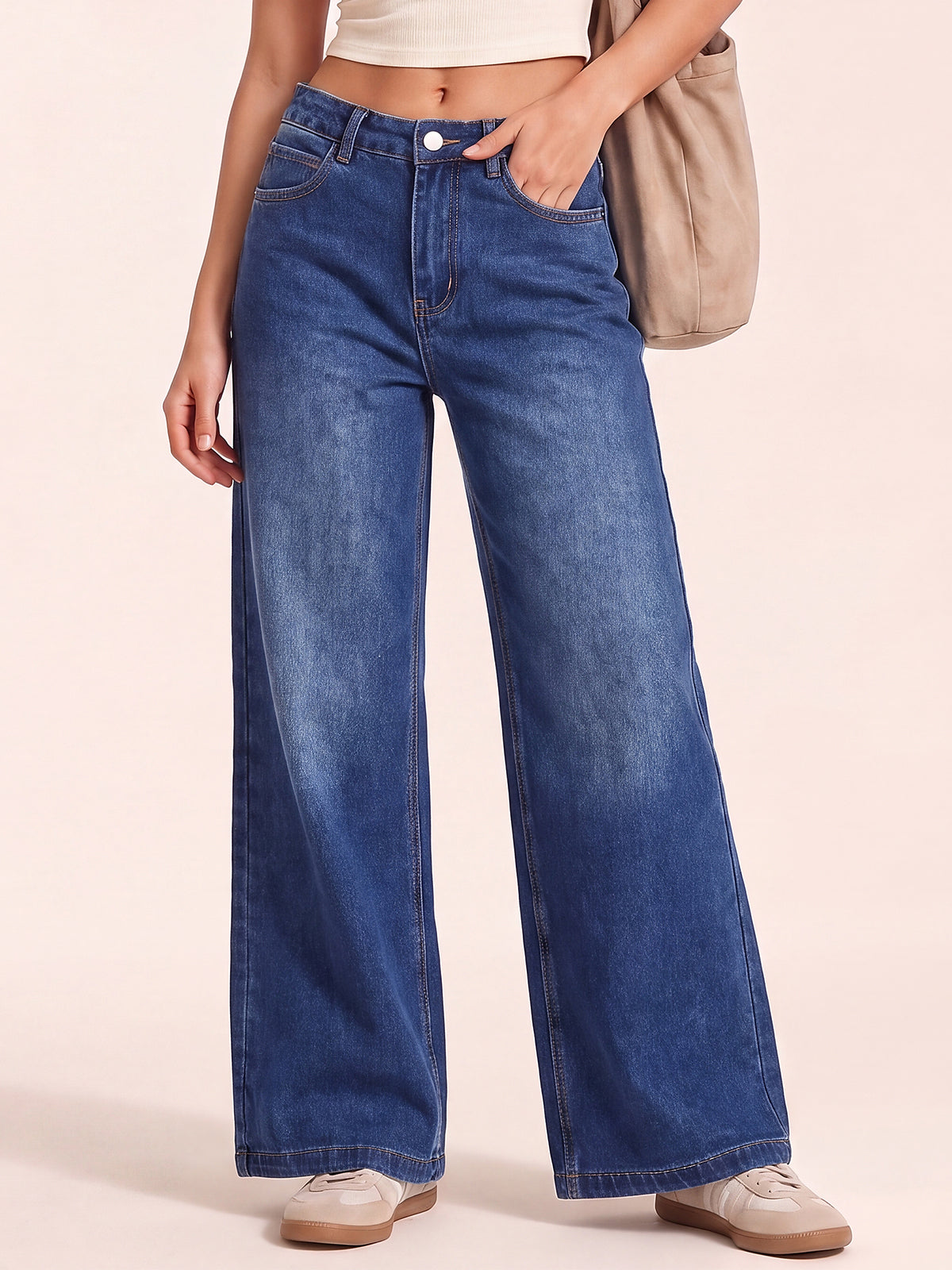 Women Wide Leg Denim Pants