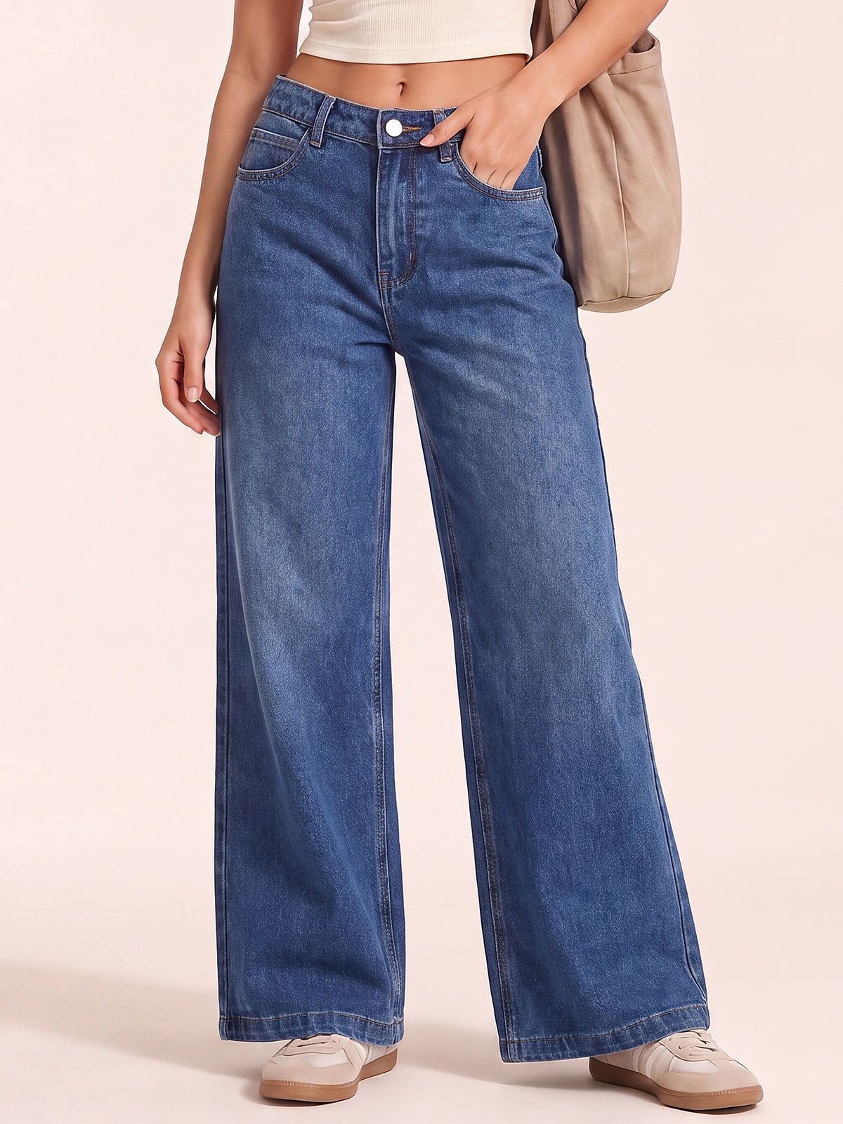 Women Wide Leg Denim Pants