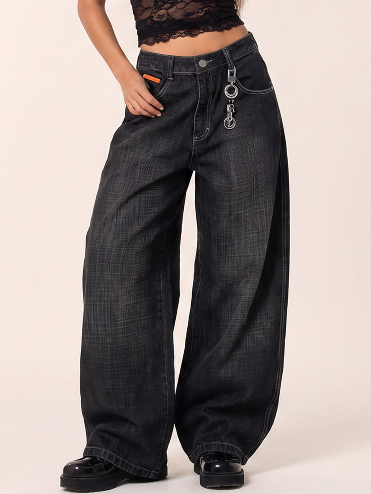 Retro Low-Rise Washed Boyfriend Jeans