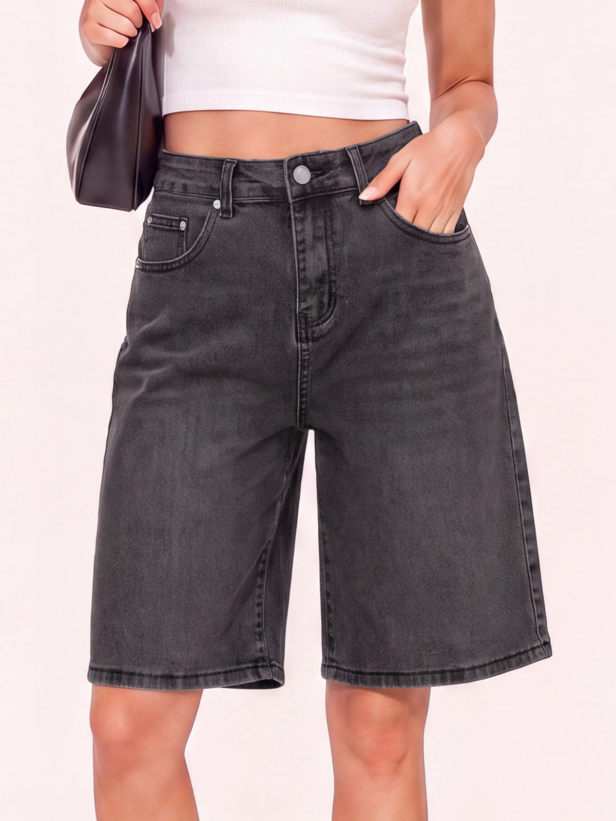 Women High Waisted Denim Shorts