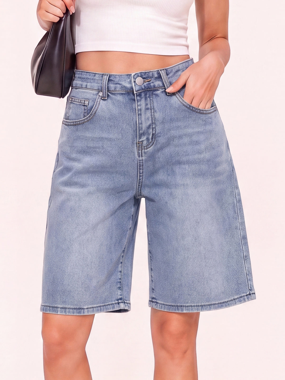 Women High Waisted Denim Shorts
