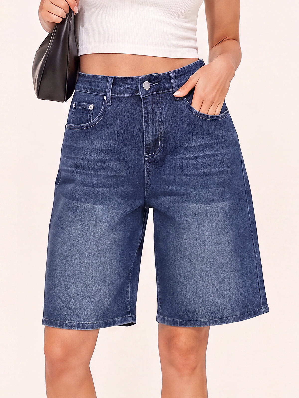 Women High Waisted Denim Shorts