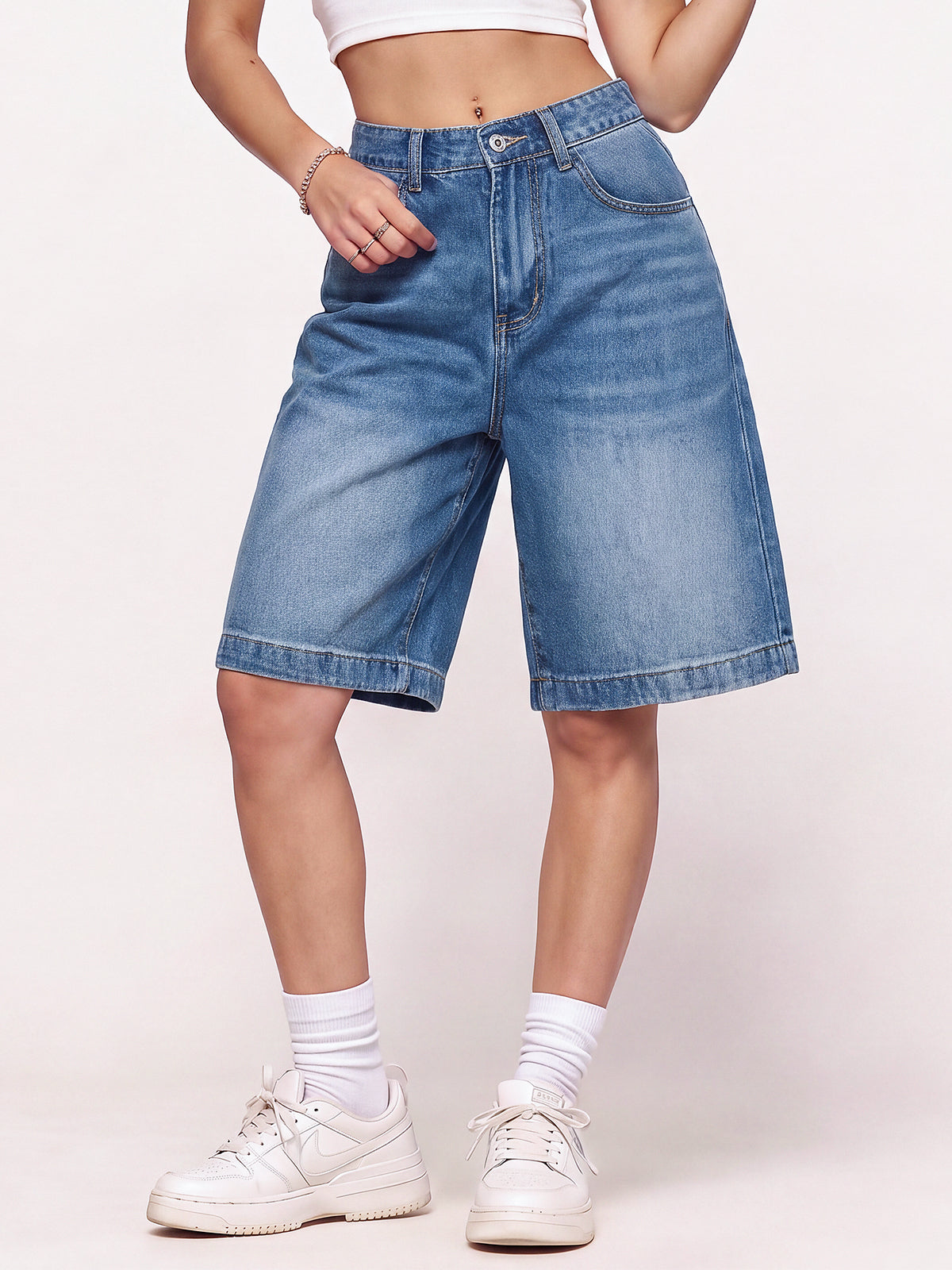 Women High Waisted Denim Jeans Shorts