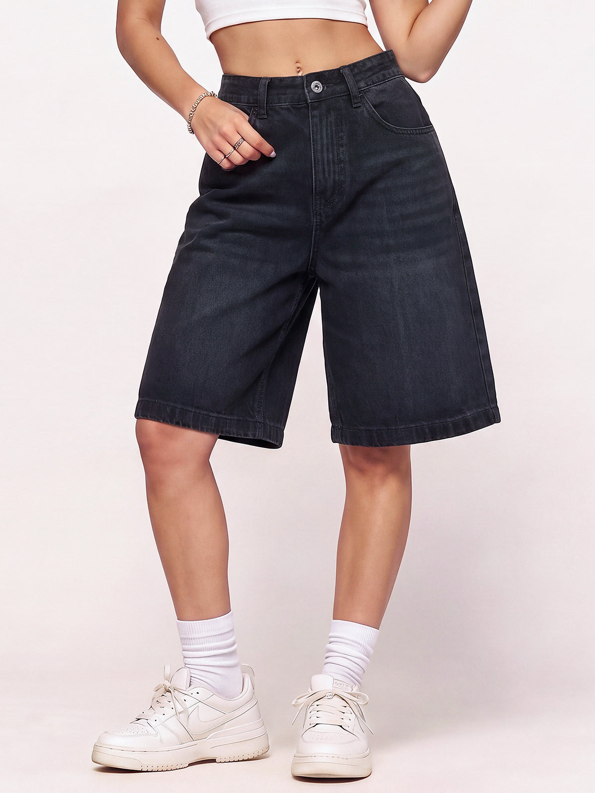 Women High Waisted Denim Jeans Shorts