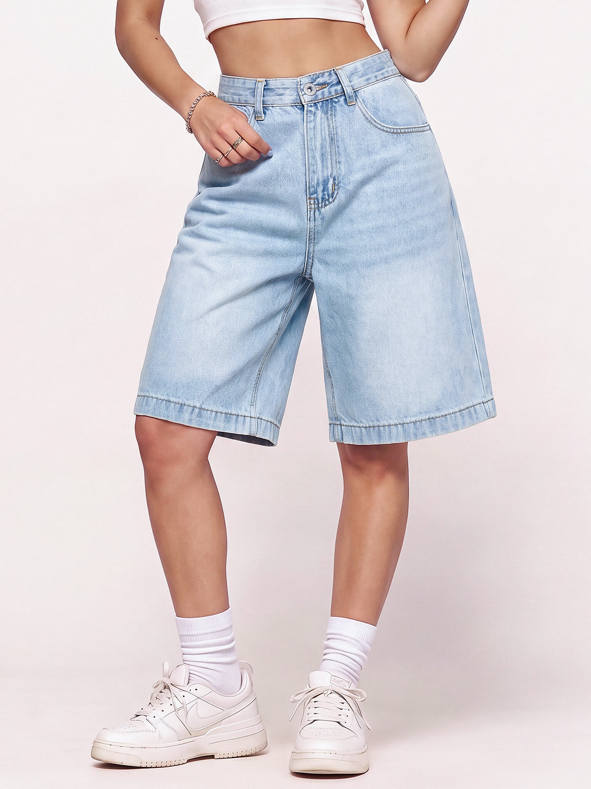Women High Waisted Denim Jeans Shorts
