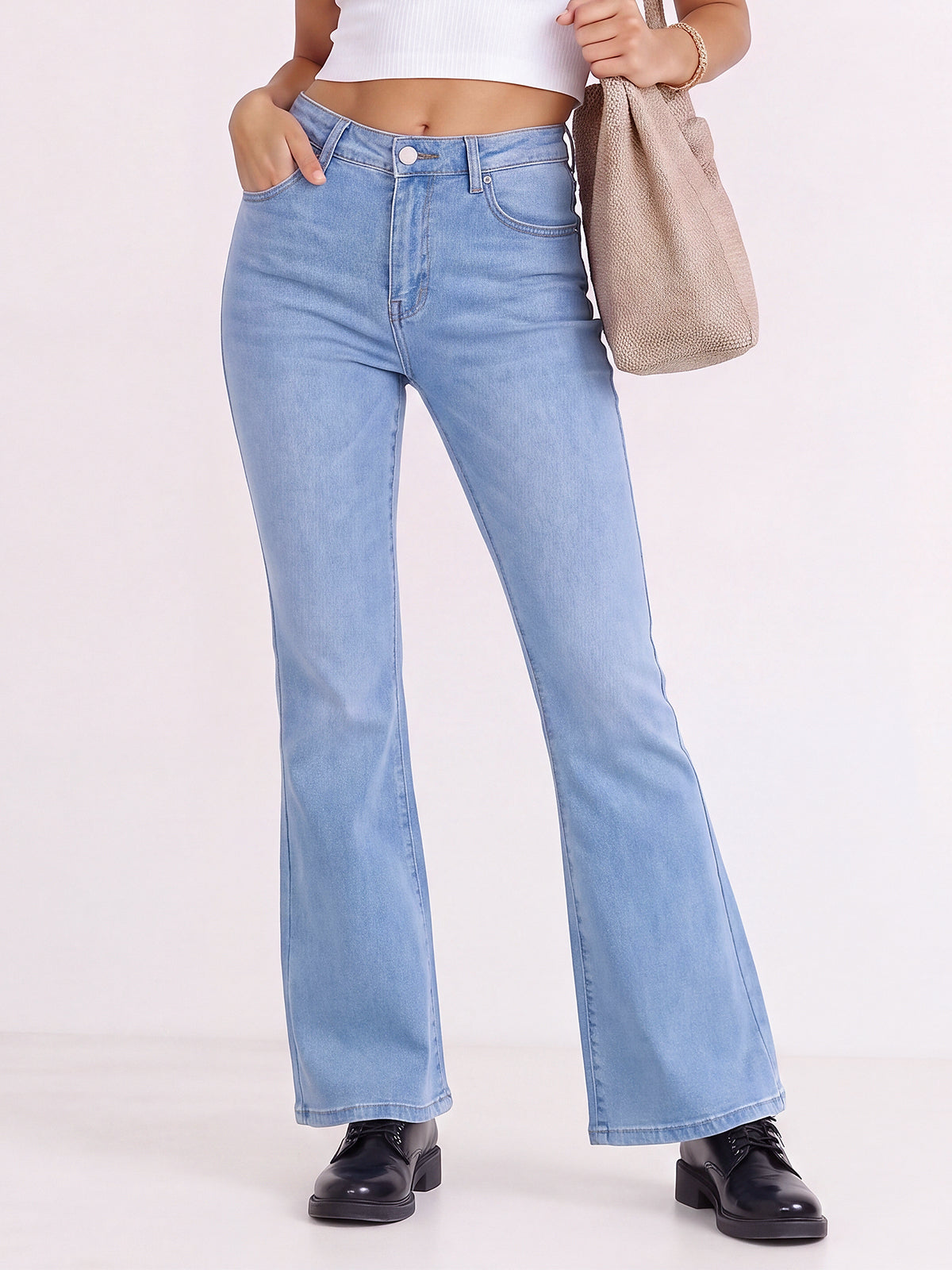 Y2K Mid Rise Stretch Bootcut Flare Denim Pants