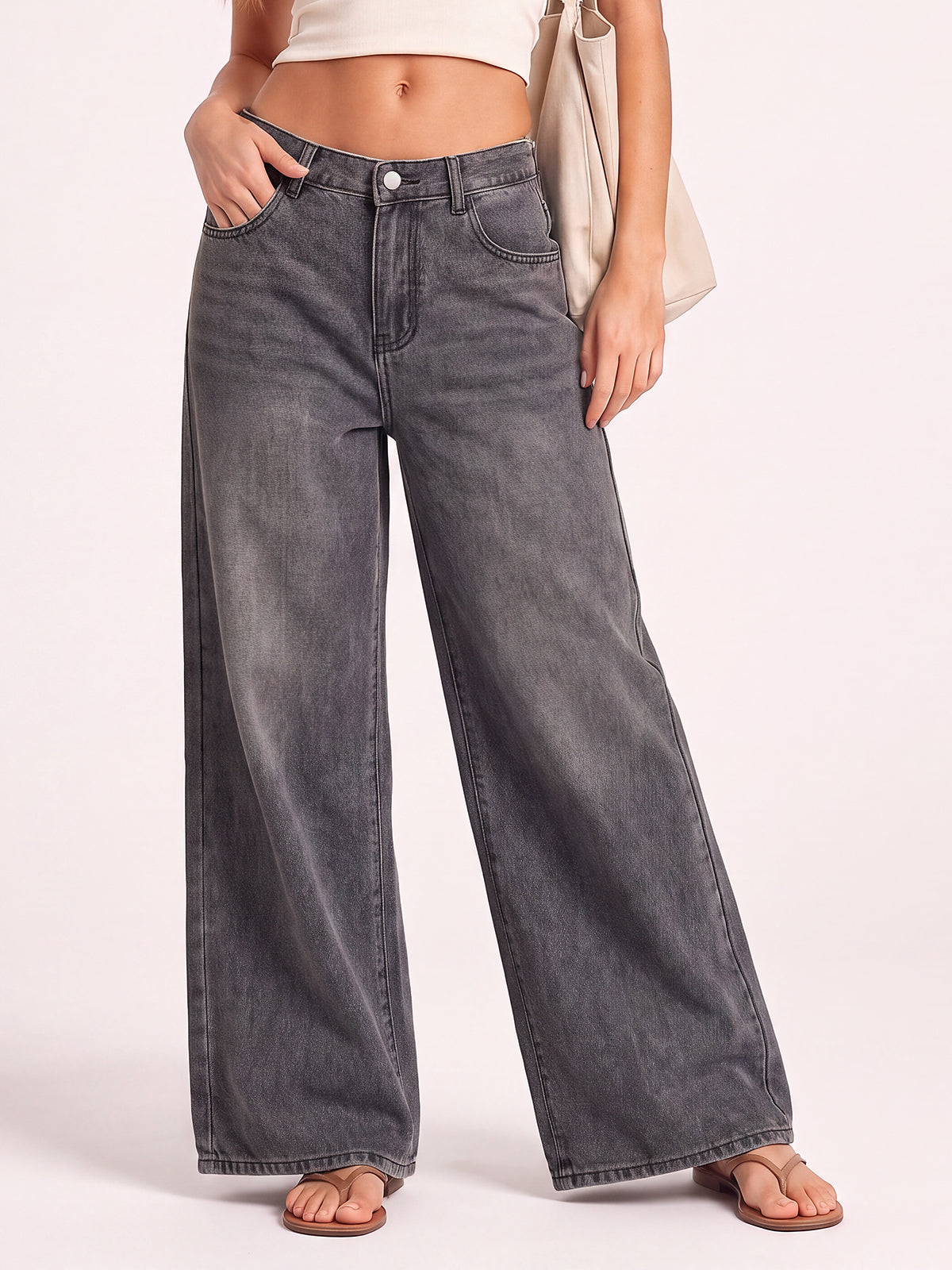 Women High Waist Streetwear Vintage Jeans