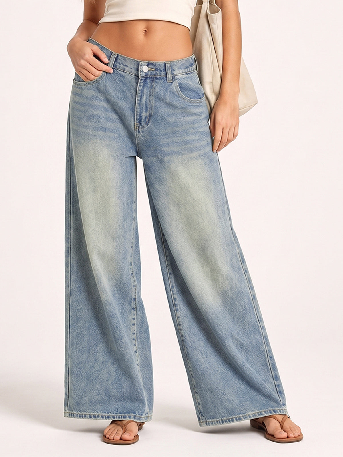 Women High Waist Streetwear Vintage Jeans