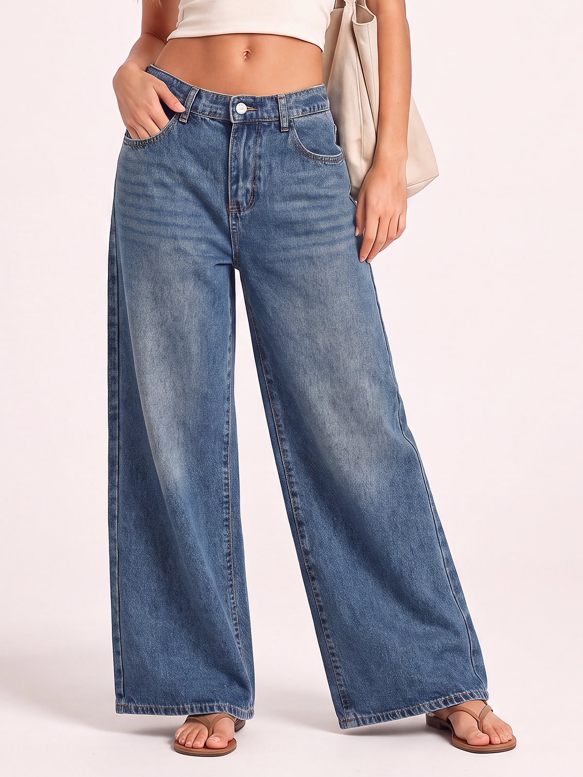 Women High Waist Streetwear Vintage Jeans