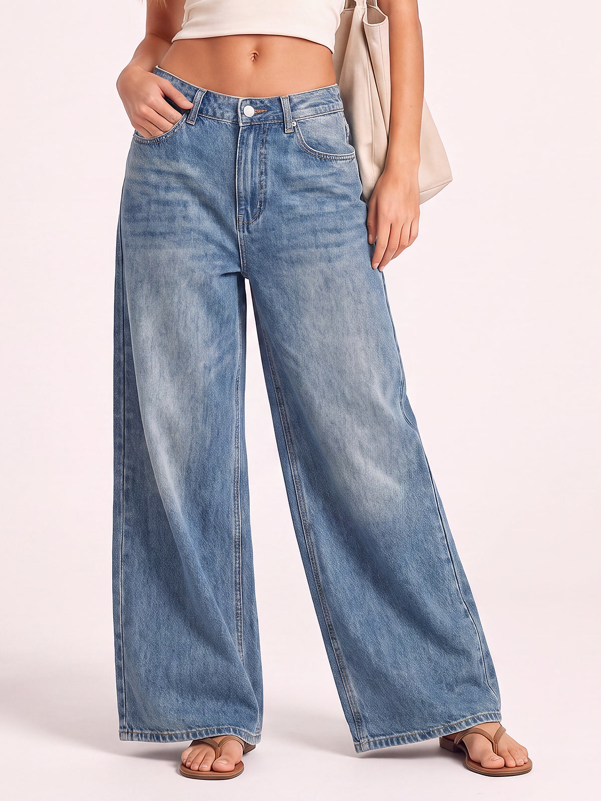 Women High Waist Streetwear Vintage Jeans