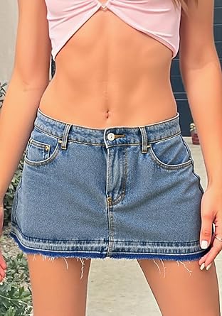 Corduroy A-Line Mini Skirt for Women, Mid/Low Rise Casual Trendy Y2K Style Mini Skirt